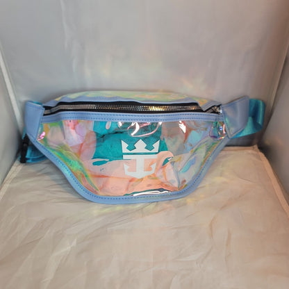 New Royal Caribbean Cruises Fanny Pack Crossbody Clear Irridescent Lt. Blue