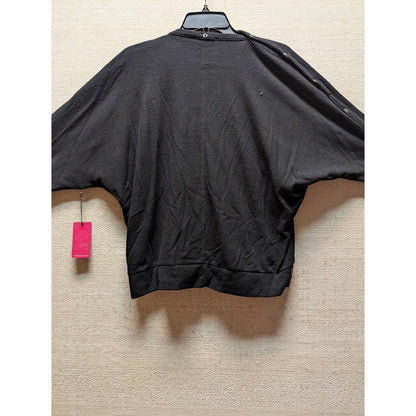 Vince Camuto Women's Snap Trim Dolman Sleeve Sweater Size Medium Black NWT Cozy