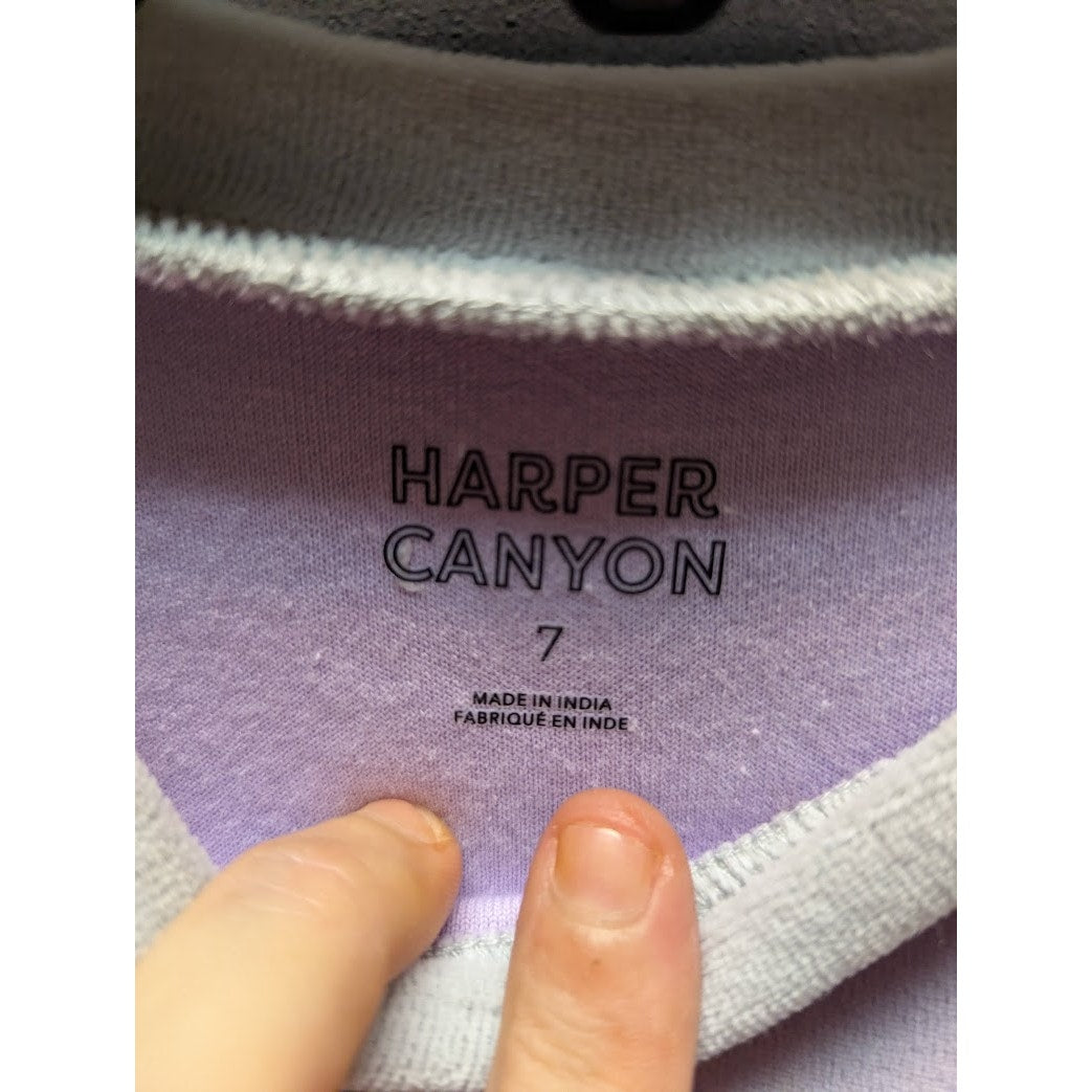 Harper Canyon Purple Size 7 Youth childs sweatshirt long sleeve NEW