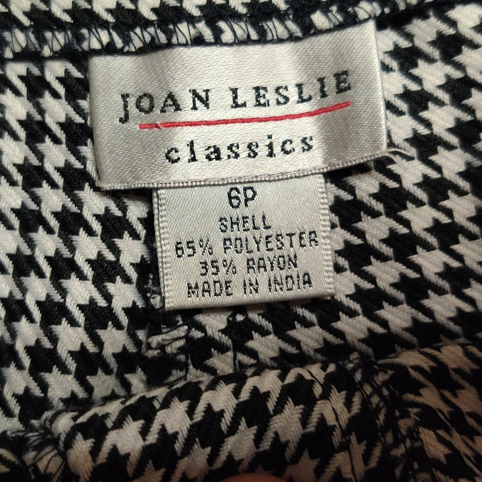 Joan Leslie Classics Houndstooth Trousers Womens 6P Vintage Dark Academia Pants