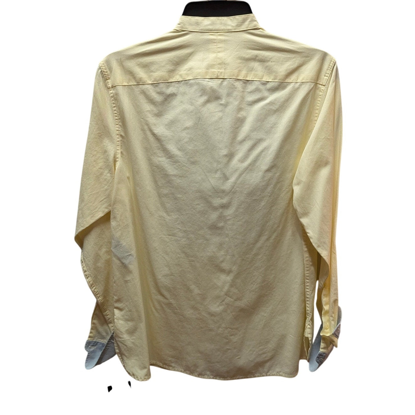 Lauren Ralph Lauren Yellow Tuxedo Shirt Striped Blue Bib NWT Cotton Blouse
