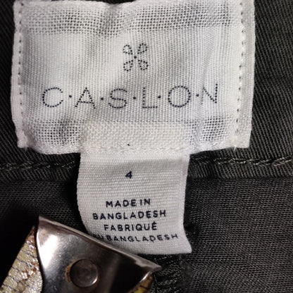 Caslon Olive Green Cargo Pencil Skirt Utility Style Knee Length Cotton Blend