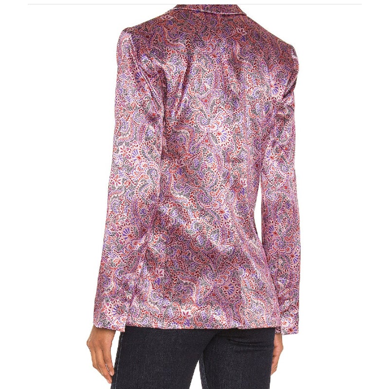 Cinq à Sept Estelle Jacket Tea Rose Floral Print Blazer Size 0 NEW Lined