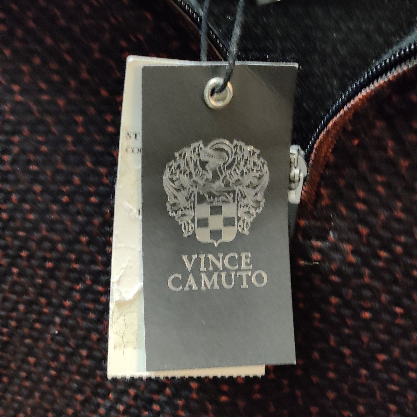 Vince Camuto Men's Quarter-Zip Pullover Shirt Dark Brown/Black Long Sleeve New