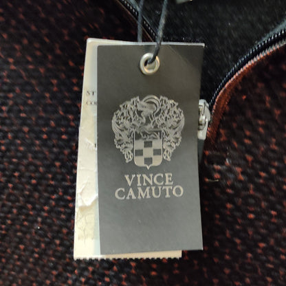 Vince Camuto Men's Quarter-Zip Pullover Shirt Dark Brown/Black Long Sleeve New