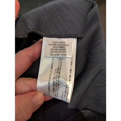 Paule Ka Pencil Wiggle Career Blue skirt Size 10 US FR 42 Wool Ruched Front NICE