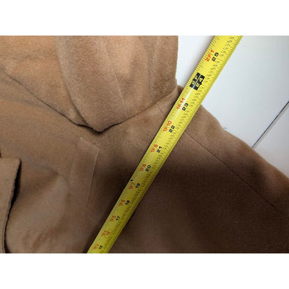 Andre Lanzino  R44 Wool Cashmere Long Coat Camel Brown Lined L/XL