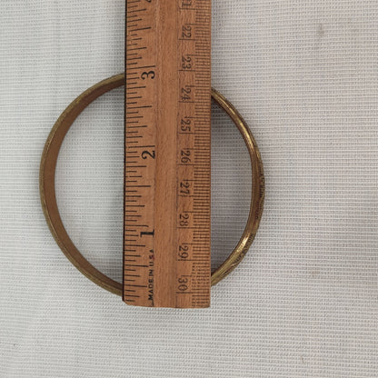 Copper bracelet set stack hammered floral etched plain