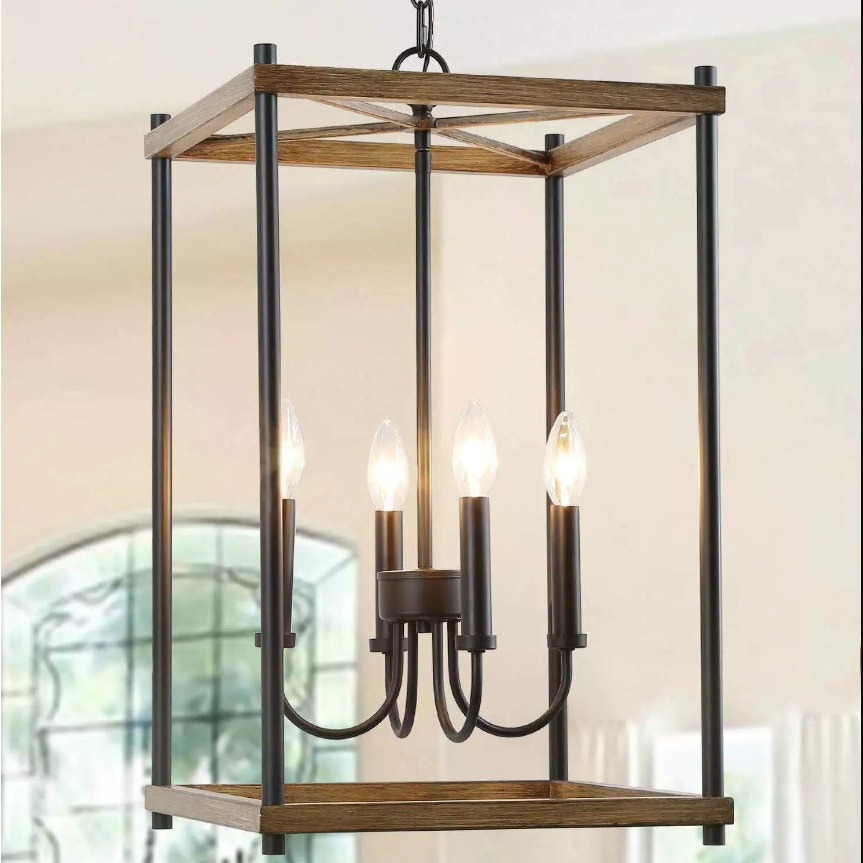 LNC Sabrina 21.3-in 3-Light Distressed Brown LED Farmhouse Vanity Light Bar NEW
