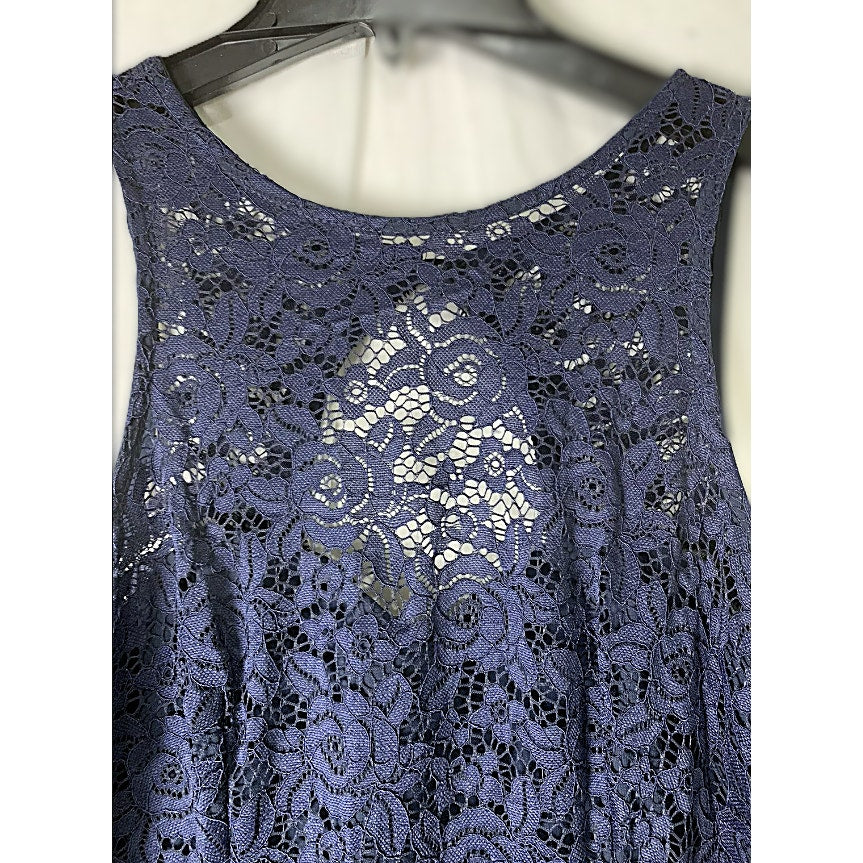 NWT Bill Levkoff Sweetheart Halter High Neck Open Back Formal Maxi Sz 6 in Navy