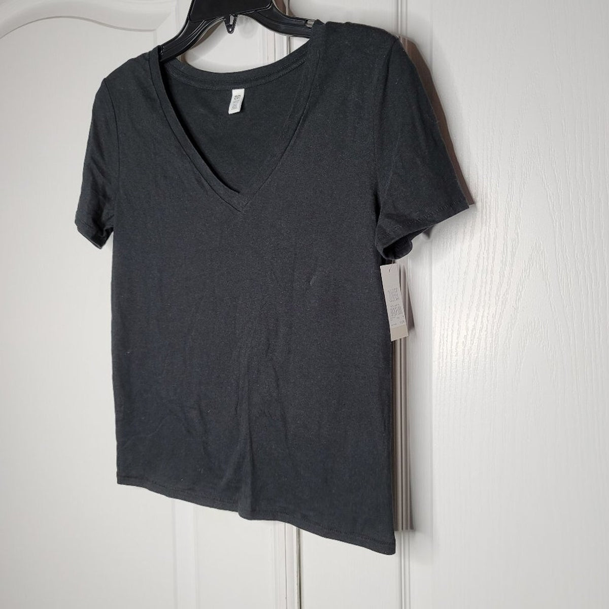 NWT Bp. V-Neck Short Sleeve T-Shirt Black Small casual travel packable Plain