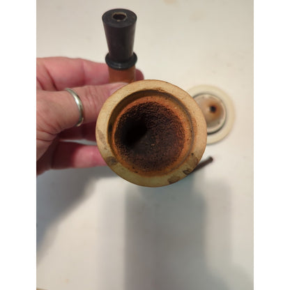 CALABASH pipe block Meershaum Bowl Carved Gourd Body  2 1/4" Top