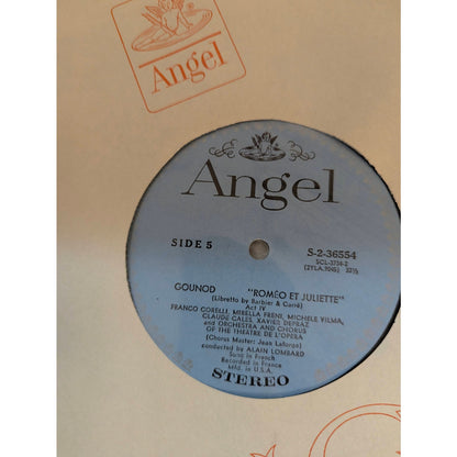 Gounod Romeo and Juliet Freni Corelli Angel S-3732 3-LP Box Set Records Libretto
