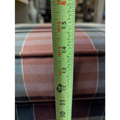 Secondhand Sandies: Woodmark Plaid Ottoman Footstool skirted Wheels