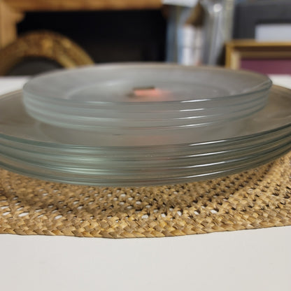 Arcoroc Clear France Set of 4 Dinner Plate 4 Bread Plates