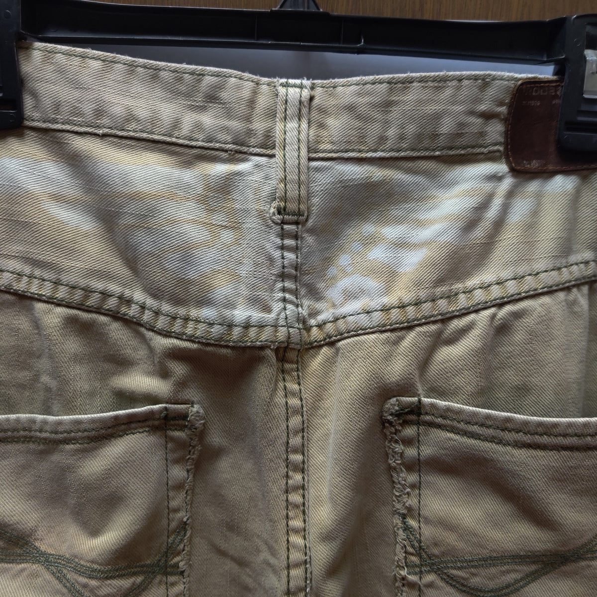 Rocawear Men Baggy Cargo Pants Y2K Hip Hop Khaki Tan Skate Streetwear Utility 38