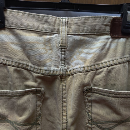 Rocawear Men Baggy Cargo Pants Y2K Hip Hop Khaki Tan Skate Streetwear Utility 38