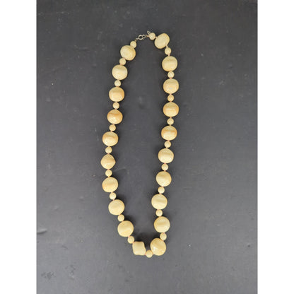 Vintage Big Bead Statement Necklace Mid-Century 1980s Retro Fashion Jewelry