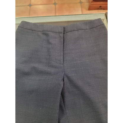 Alex Marie Classic Flat Front No Pockets Gray dress slacks Pants Career 4 Petite