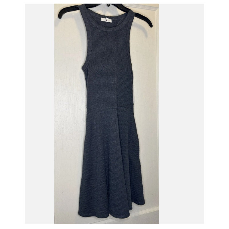 BP Size XXS Gray Racerback Pockets Sleeveless Women’s Ribbed Knit Dress NWT