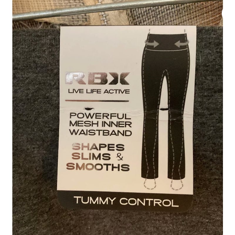 RBX Activewear Charcoal Gray Legging /Pants Tummy Control Medium Flare Bootcut