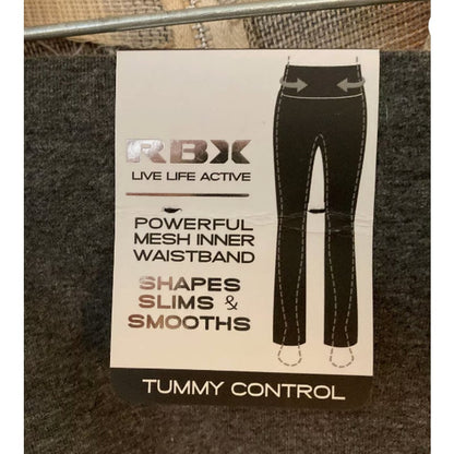 RBX Activewear Charcoal Gray Legging /Pants Tummy Control Medium Flare Bootcut