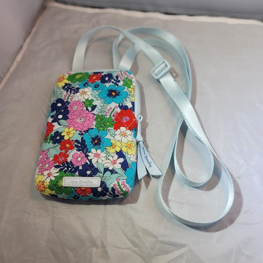 Vera Bradley Far out Floral Quilted Crossbody phone carry purse
