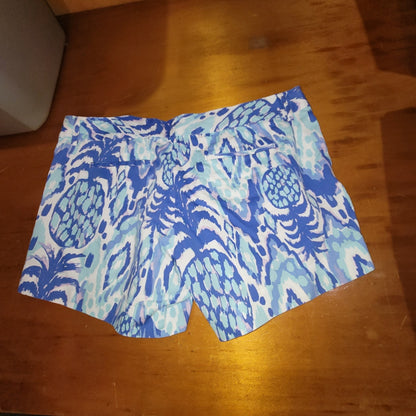 Lilly Pulitzer Callahan Shorts Size 16 Tropi Call Me Blue  Pineapple