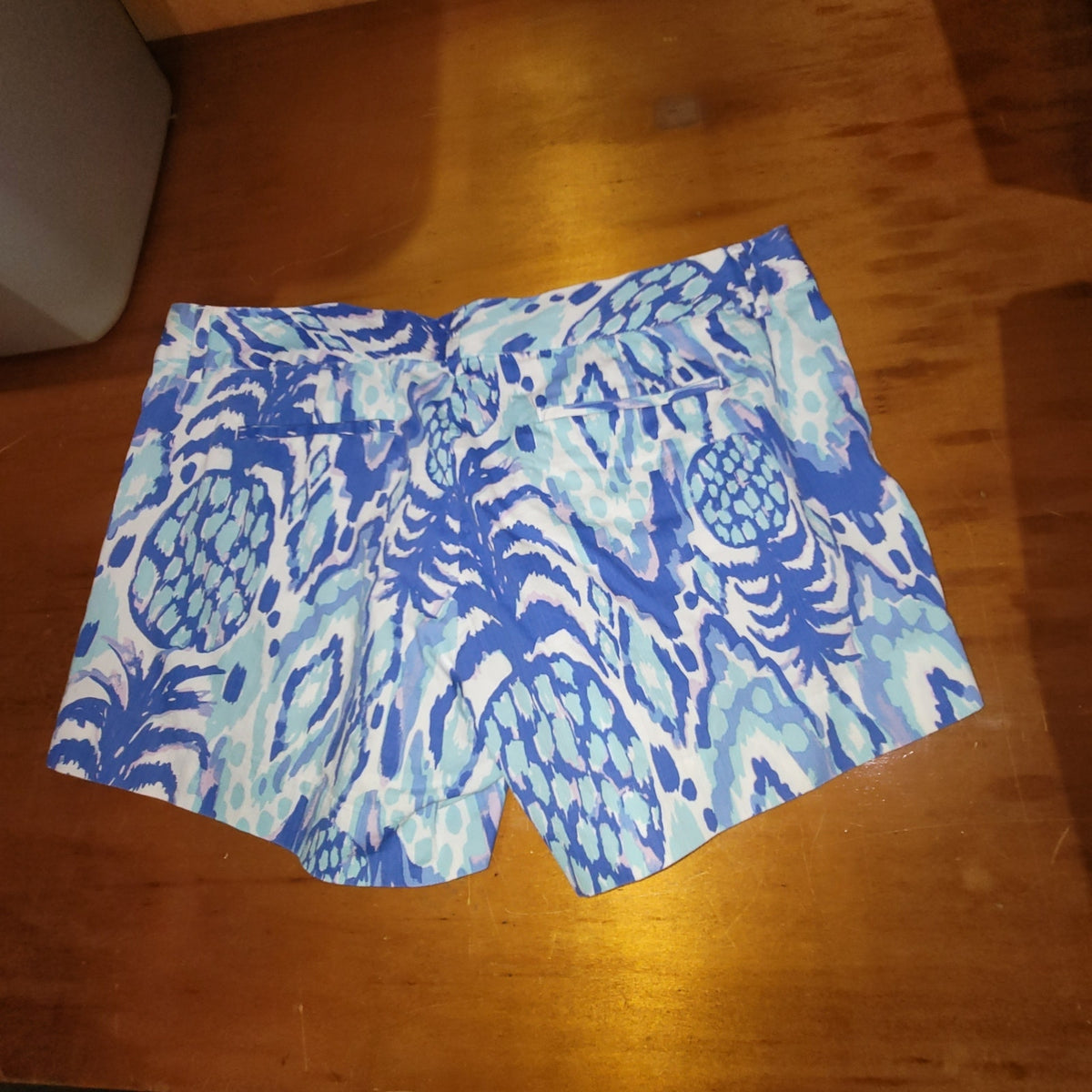 Lilly Pulitzer Callahan Shorts Size 16 Tropi Call Me Blue Pineapple