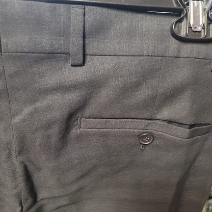 Kenneth Cole Reaction BLACK Dress Flat Front Pants Trousers Size 31" W x 32" L