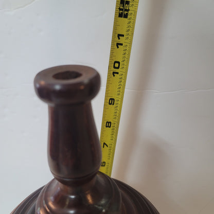 Turned wood Large single piece with opening in top 10"