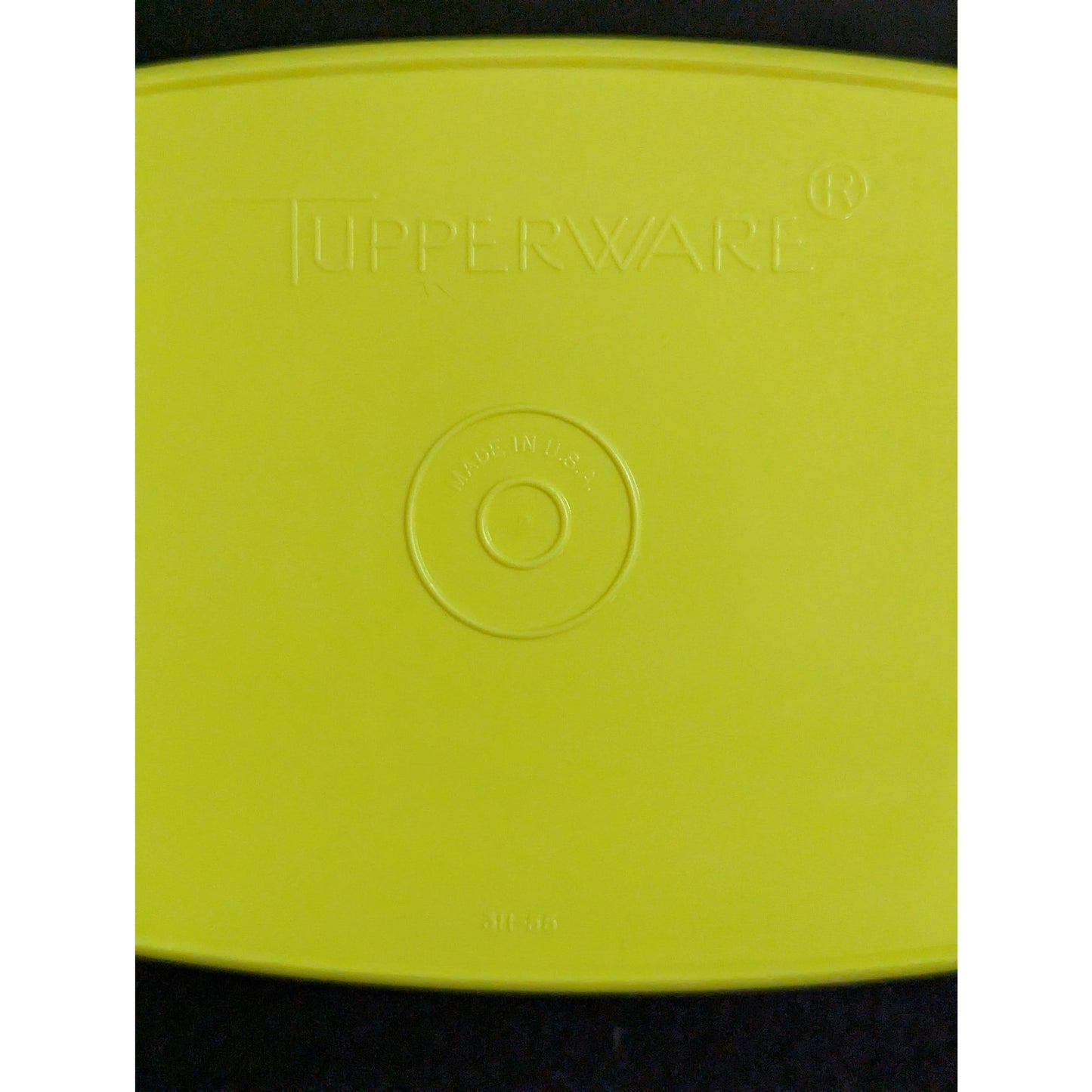 Vintage Tupperware Yellow Square Food Storage Container Sheer Lid 5" x 2" Retro