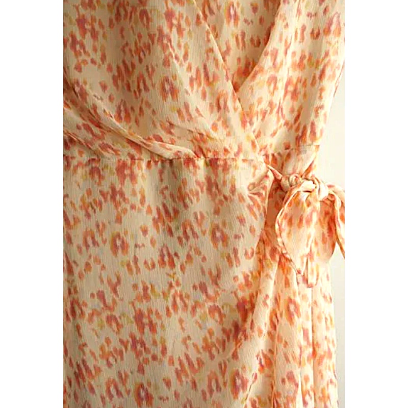 NWT All In Favor Simone Wrap Short Dress in Multi Animal Print Sz XL/Extra Large