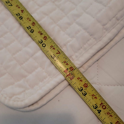Vintage quilted blanket Coverlet Bedspread Queen/Full White Crosshatching round