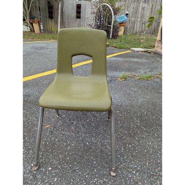 Secondhand Sandies: Artcobell avocado green Vintage kids chair school 4 available PRICED individuallyD