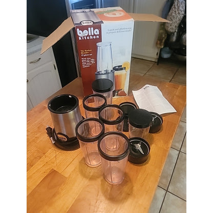 Bella Kitchen The Rocket 17-Piece Set Blender Chop Mix Whip Smoothies Shakes