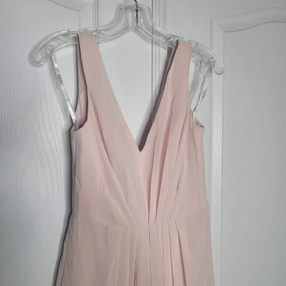 Social Bridesmaid Size 4 Blush Sleevless Maxi Bridal Style 8157 Dress chiffon