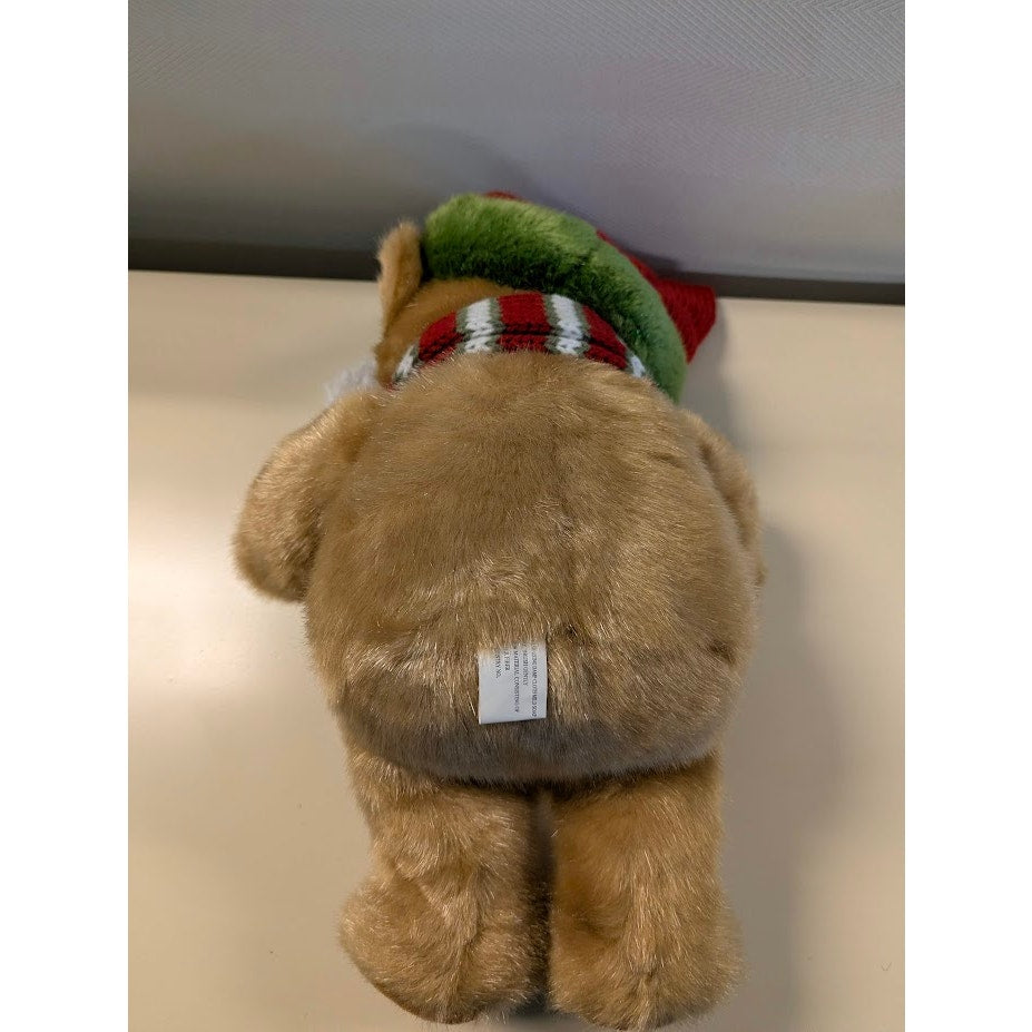 Dillard's Christmas Teddy Bear Plush Holiday Nightcap Scarf Stuffed Animal