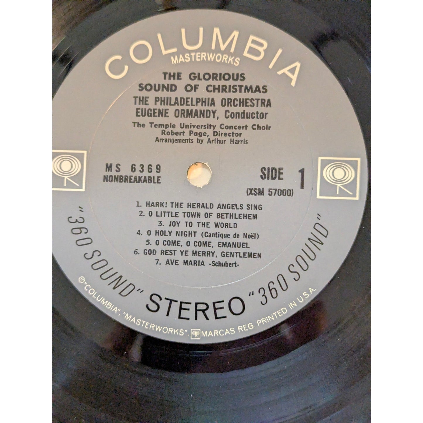The Glorious Sound  Christmas Philadelphia Orchestra Columbia MS 6369 Stereo LP
