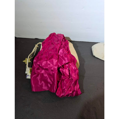 Liz Claiborne Vintage Straw Bucket Crossbody Purse & Red Floral Scarf NWT