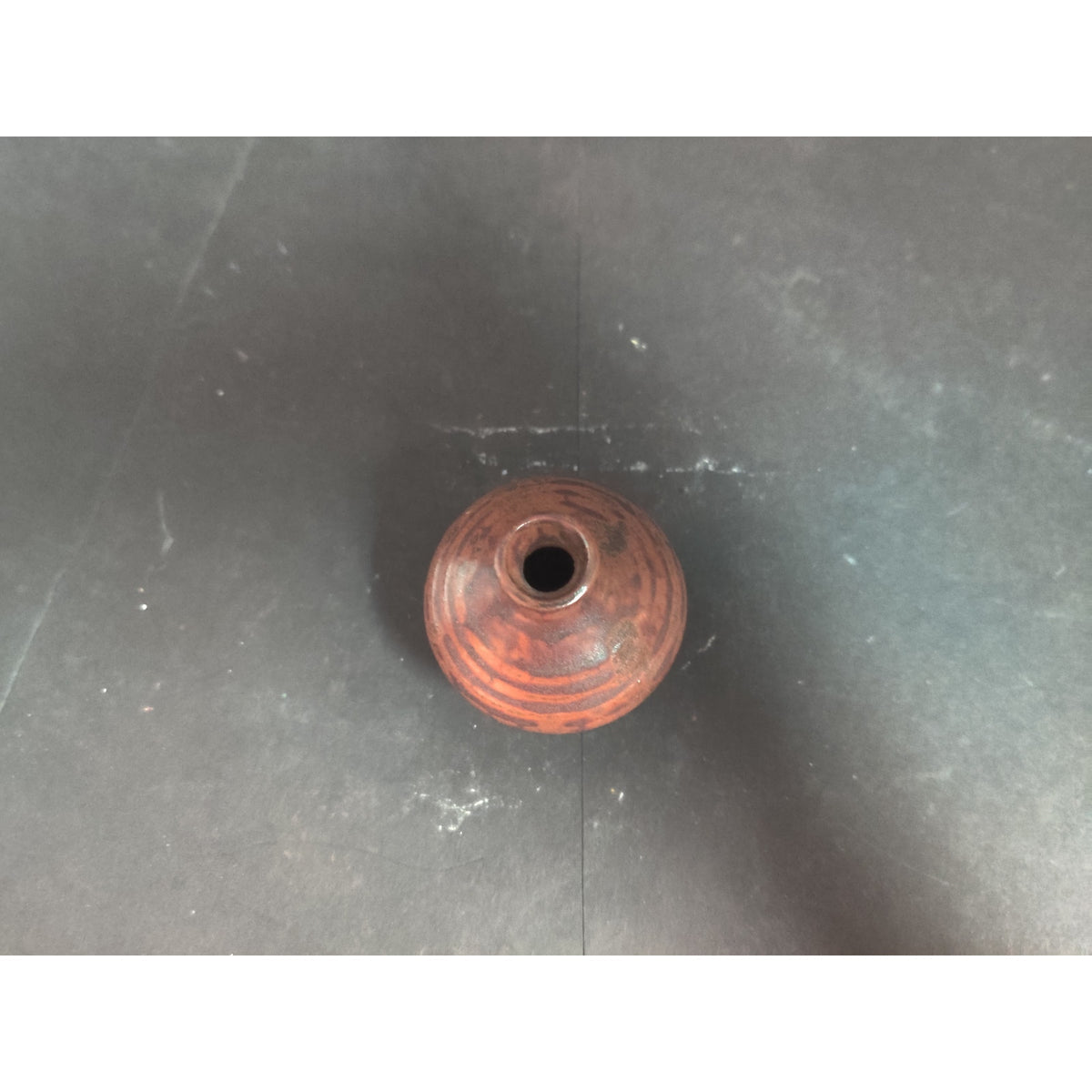 Vintage Studio Pottery Brown Miniature Bud Vase Handcrafted Small Art Pottery