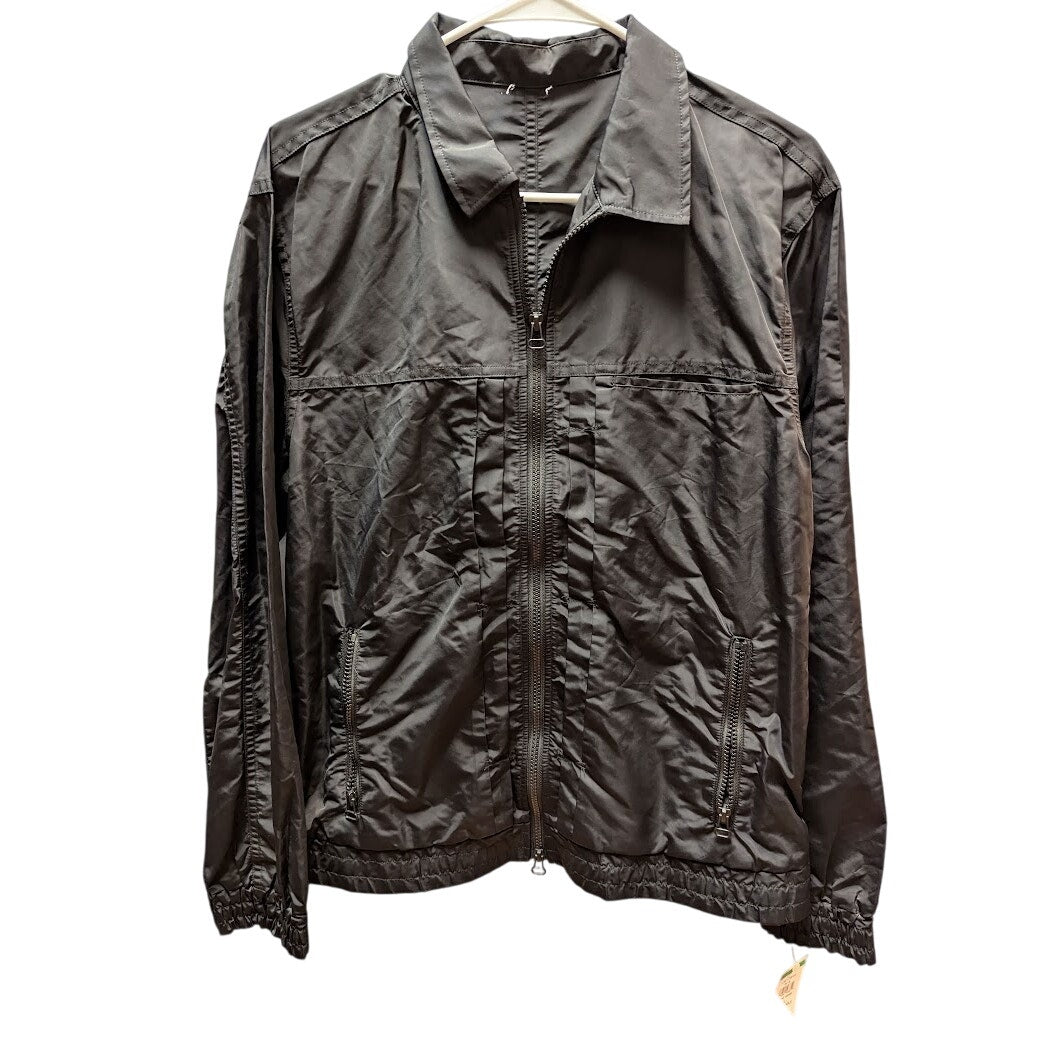 Baldwin Black Bomber Nylon Soft Shell Jacket Size Medium Travel Packable