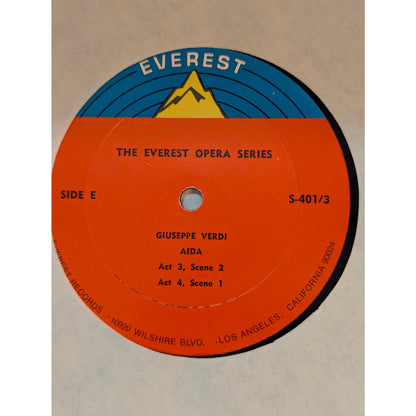 Verdi Aida Curtis-Verna Borriello Everest Opera Series S-401/3 Stereo 3-LP Box Set