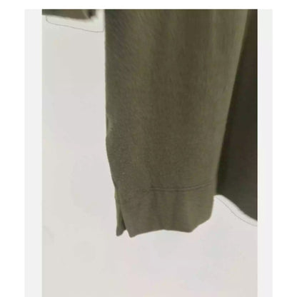 Socialite Olive Green V-Neck Light Fleece Long Sleeve Mini Dress Size XS