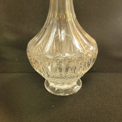 Decanter with domed Stopper EAPG FOOTED brandy Vintage 13” diamond pattern