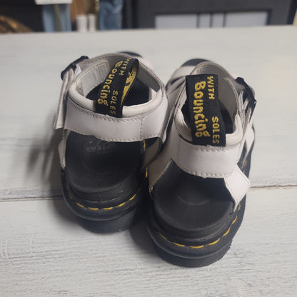 Dr. Martens Blaire White Leather Strappy Platform Sandals Grunge Goth Size 5