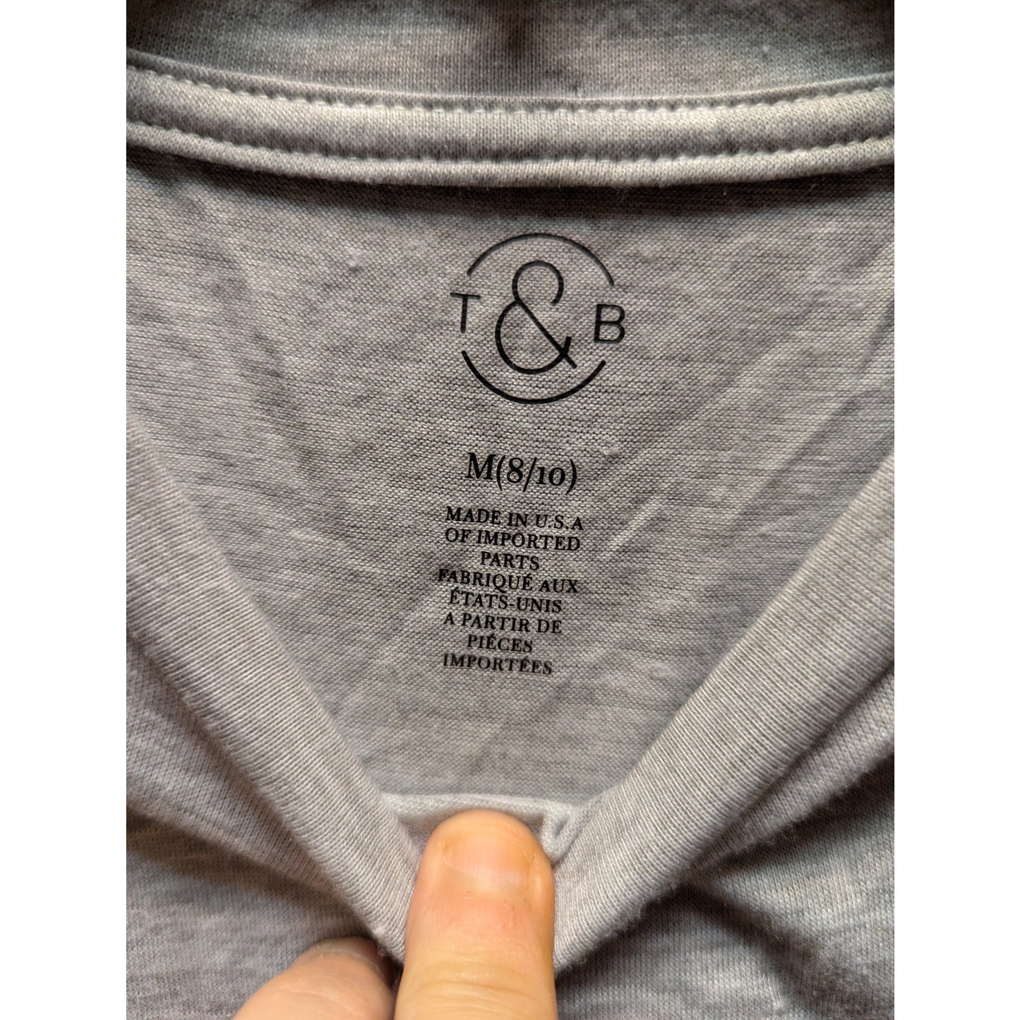 Treasure & Bond Gray "VOTE" Graphic Short Sleeve T-Shirt Medium (Juniors 9-10)
