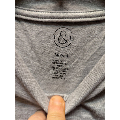 Treasure & Bond Gray "VOTE" Graphic Short Sleeve T-Shirt Medium (Juniors 9-10)