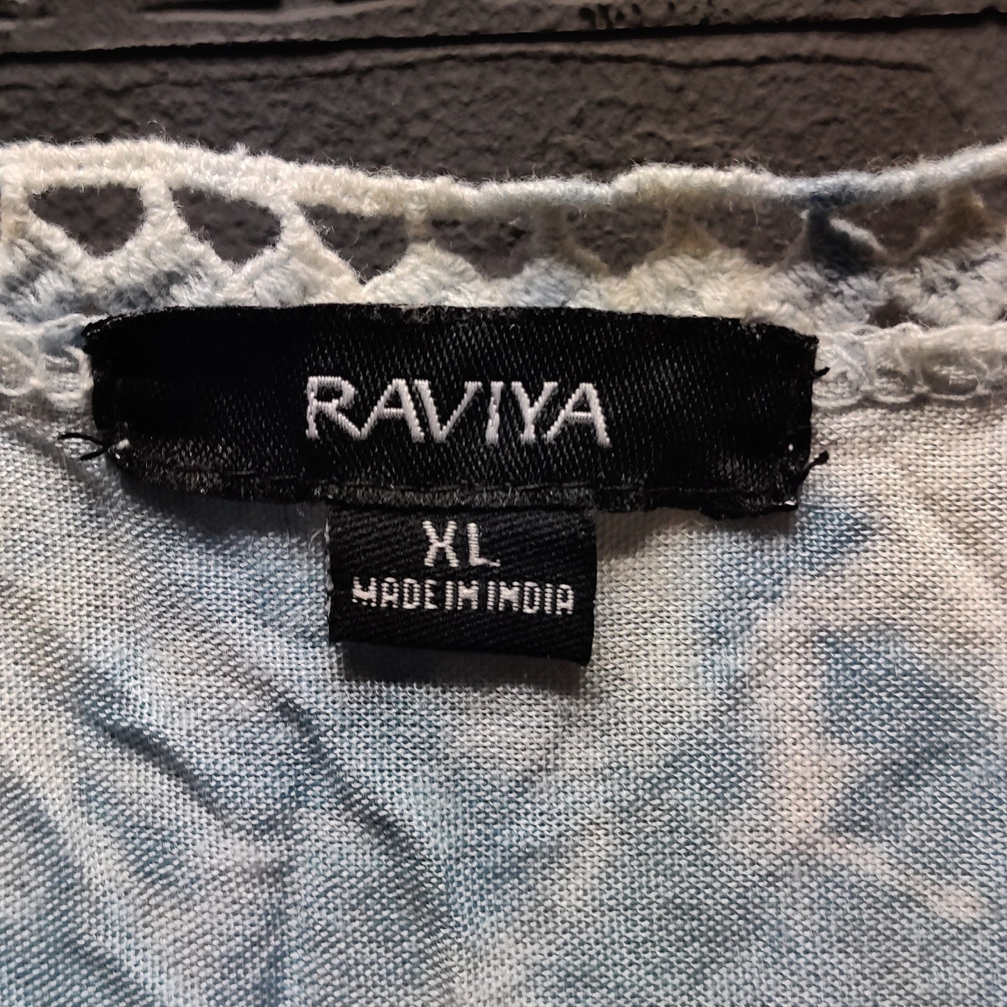 Raviya Blue & White Tie-Dye Swim Cover-Up Dress Extra Large Travel Resortwear