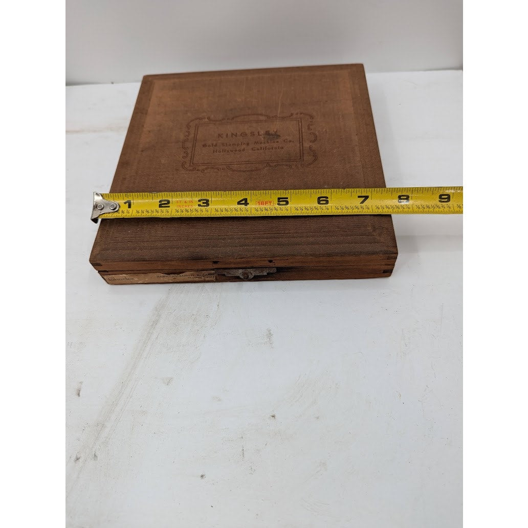 KINGSLEY hot FOIL Stamping Printer letters Typeset ROMAN lower case ,Wood Box